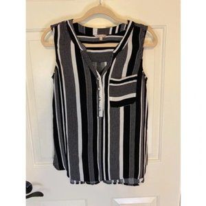 Summer blue and white tank - s